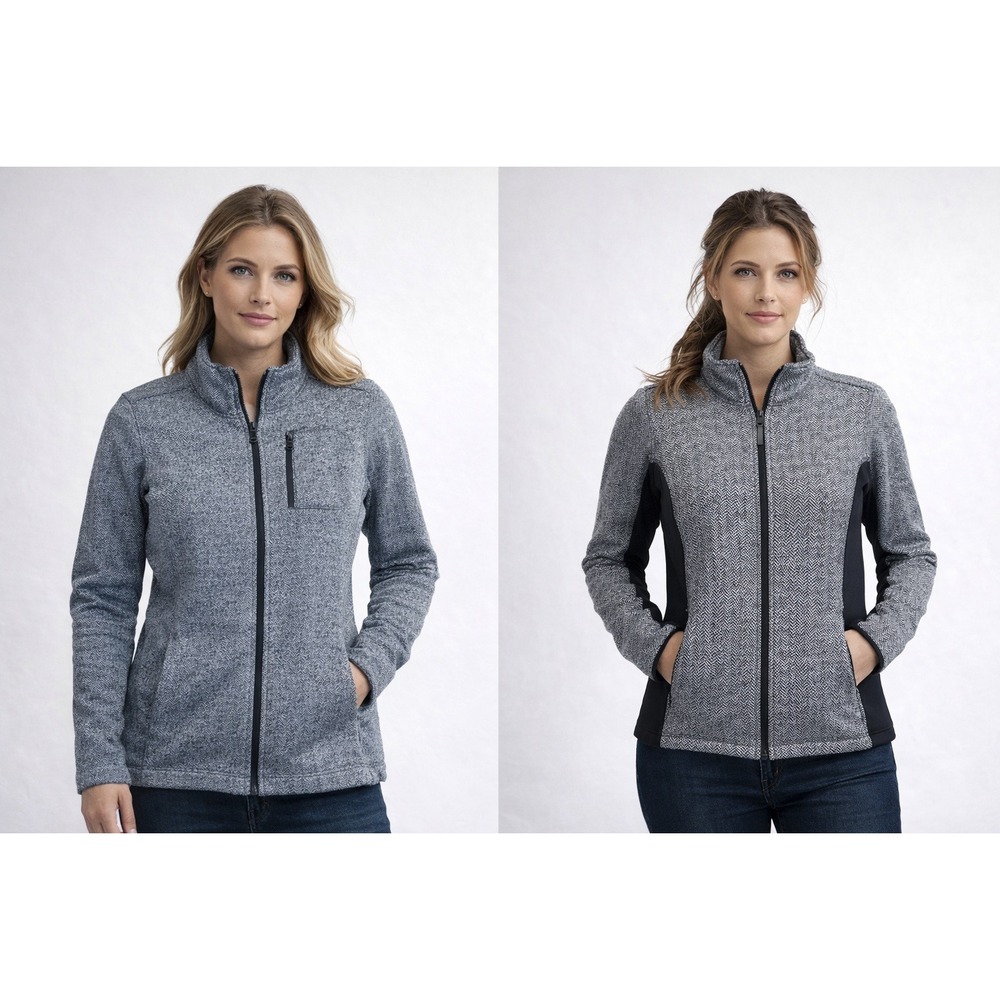 Marc New York‎ Jacket Womens S Lot of 2 Blue Black Herringbone Fleece Lined Warm